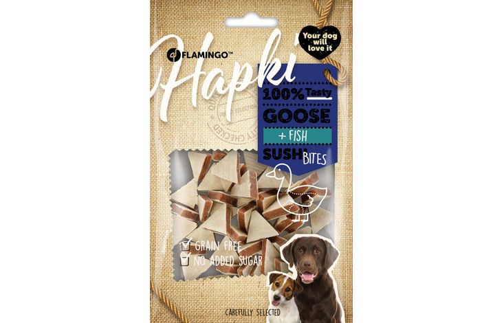 Flamingo Snacks Hapki Sushi cubes with goose & fish 