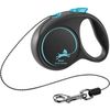 Flexi Retractable leash Black Design Cord Black Blue