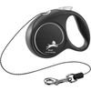 Flexi Roll-Leine Black Design Seil Schwarz Silber