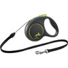 Flexi Correa enrollable Black Design Cordón Negro Verde