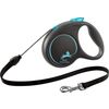 Flexi Retractable leash Black Design Cord Black Blue
