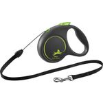 Flexi Guinzaglio retrattile Black Design Corda Nero Verde