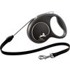 Flexi Roll-Leine Black Design Seil Schwarz Silber