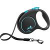 Flexi Retractable leash Black Design Tape Black Blue