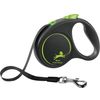 Flexi Correa enrollable Black Design Cinta Negro Verde