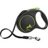 Flexi Laisse à enrouleur Black Design Sangle Noir Vert