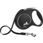 Flexi Guinzaglio retrattile Black Design Fettuccia Nero Argento