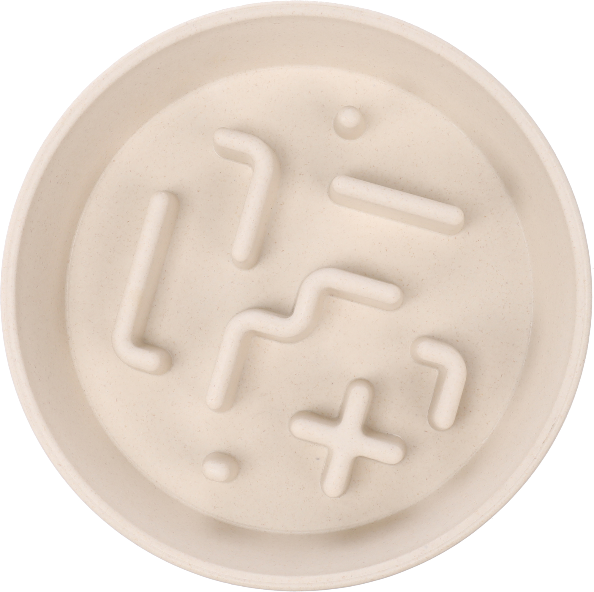 Flamingo Feeding bowl Slow feeder Kana Round Beige