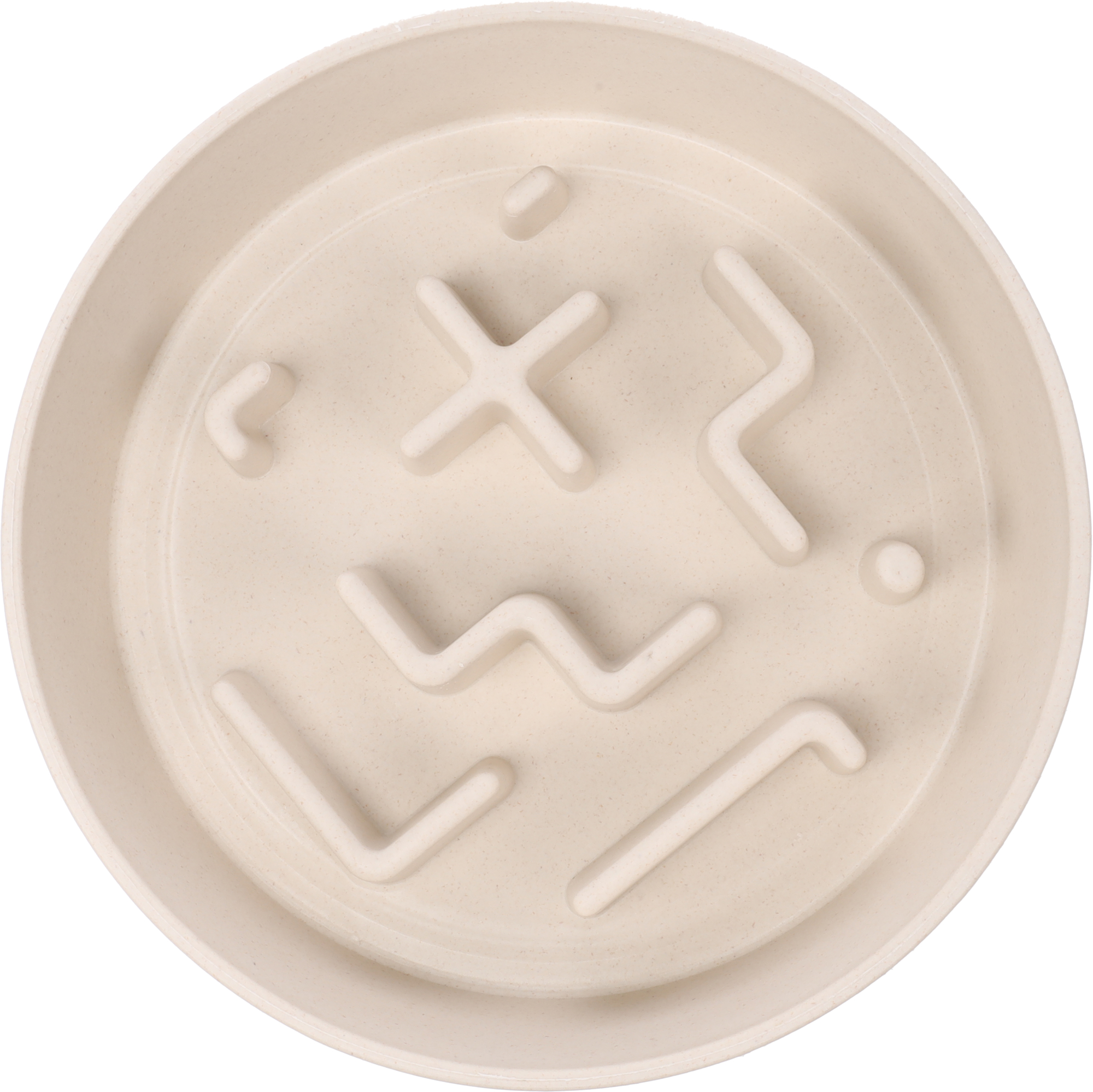 Flamingo Feeding bowl Slow feeder Kana Round Beige