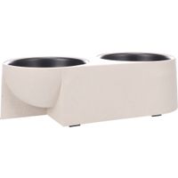Flamingo Feeding and drinking bowl Duo Dinner Kana Oval Beige & Black