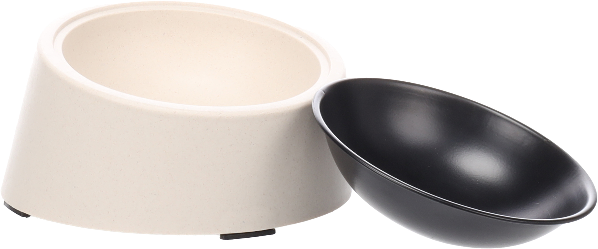 Flamingo Feeding and drinking bowl Kana Beige & Black