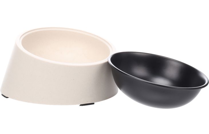 Flamingo Feeding and drinking bowl Kana Beige & Black