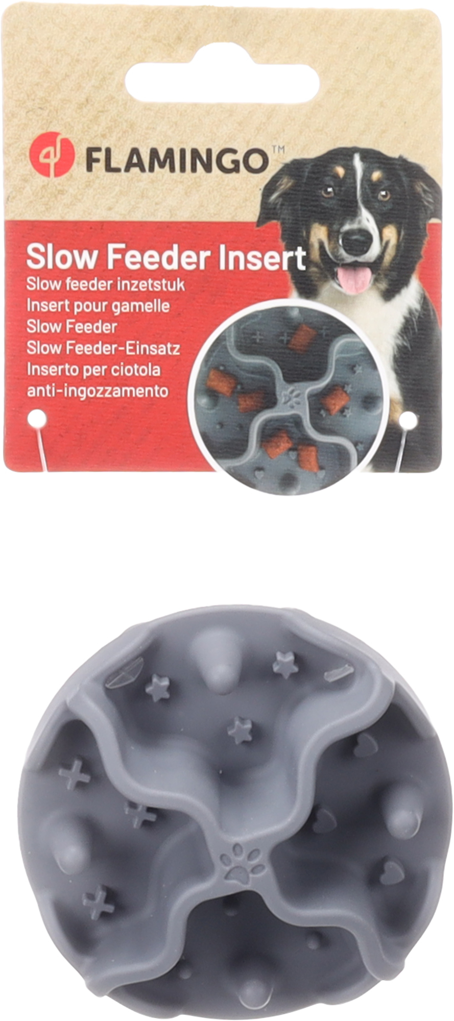 Flamingo Slow feeder insert for feeding bowl Woopy Round