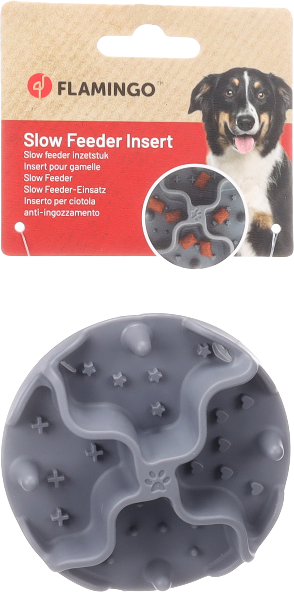 Flamingo Slow feeder insert for feeding bowl Woopy Round