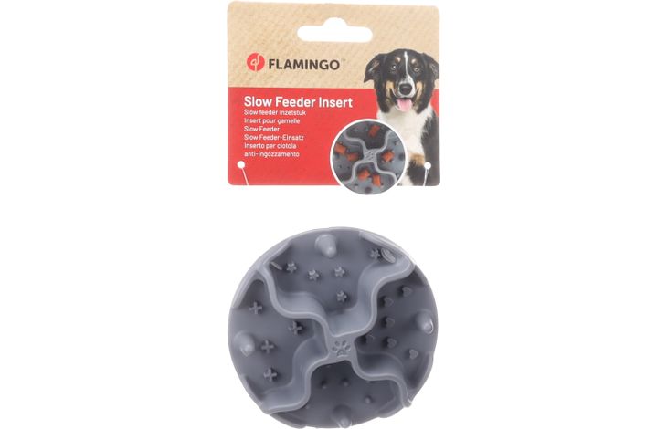 Flamingo Slow feeder insert for feeding bowl Woopy Round