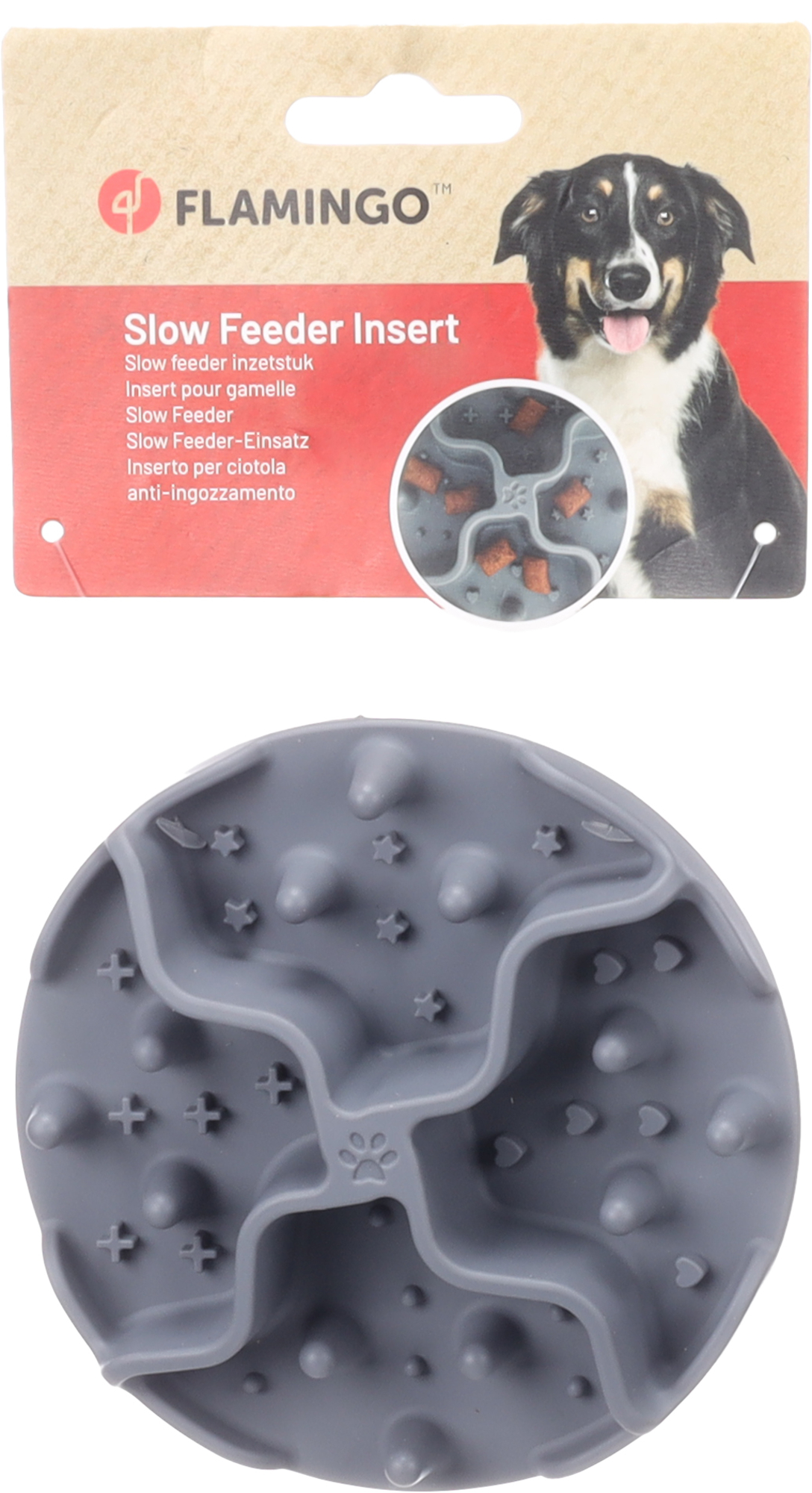 Flamingo Slow feeder insert for feeding bowl Woopy Round