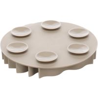 Flamingo Slow feeder insert for feeding bowl Kaja Round Taupe