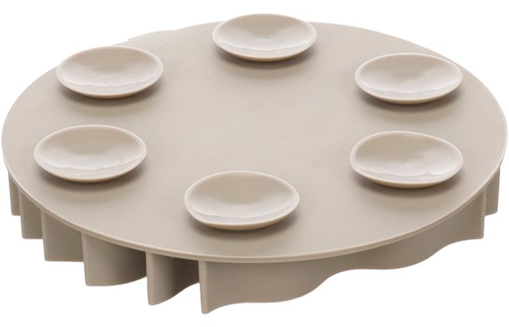 Flamingo Slow feeder insert for feeding bowl Kaja Round Taupe
