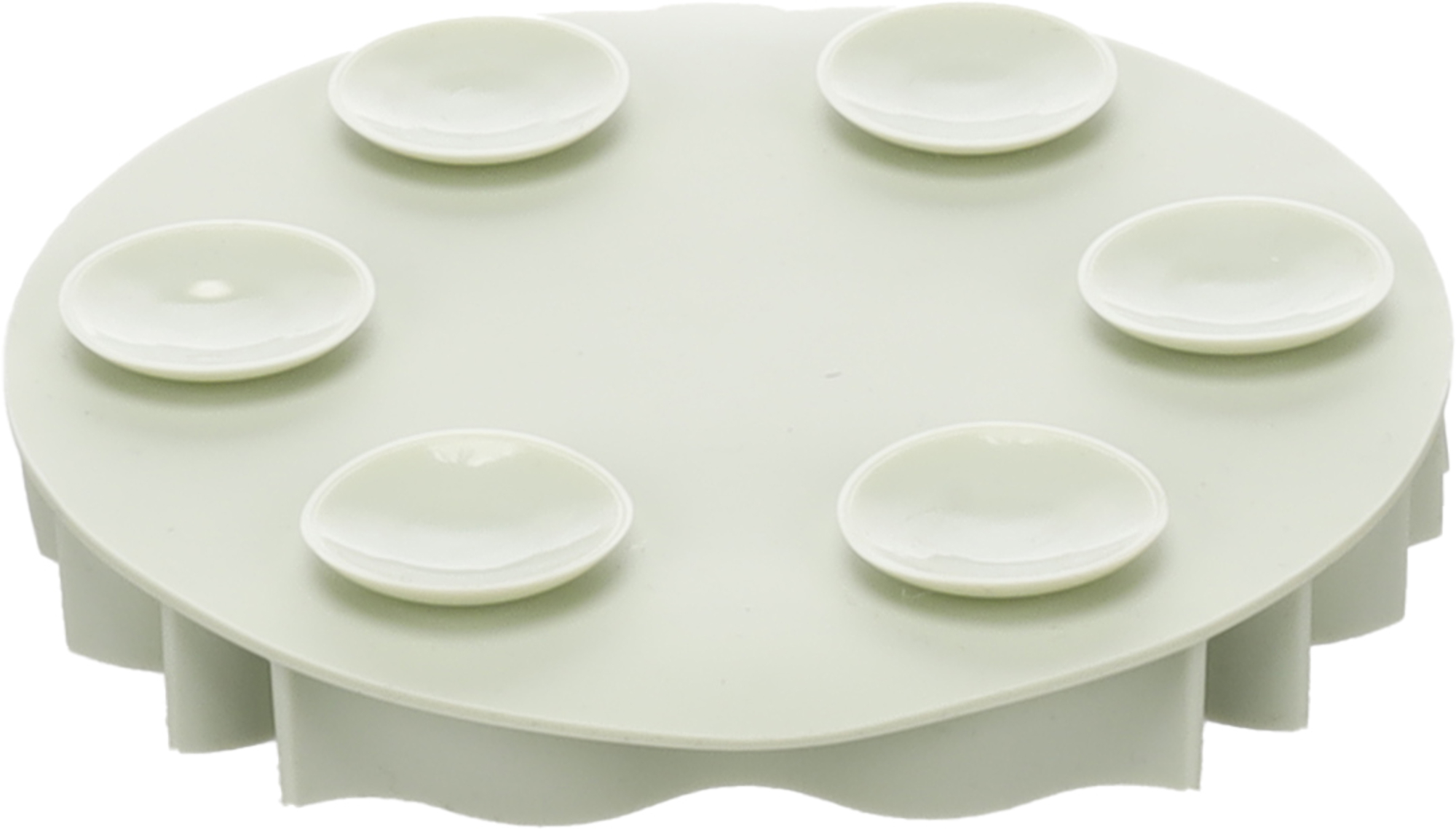 Flamingo Slow feeder insert for feeding bowl Kaja Round Light green