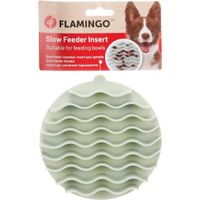 Flamingo Slow feeder insert for feeding bowl Kaja Round Light green
