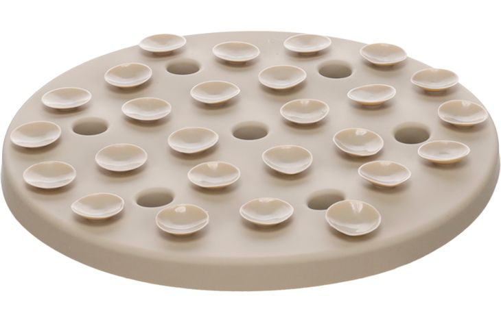 Flamingo Lick pad Fleur Round Taupe