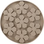 Lick pad Fleur Round Taupe