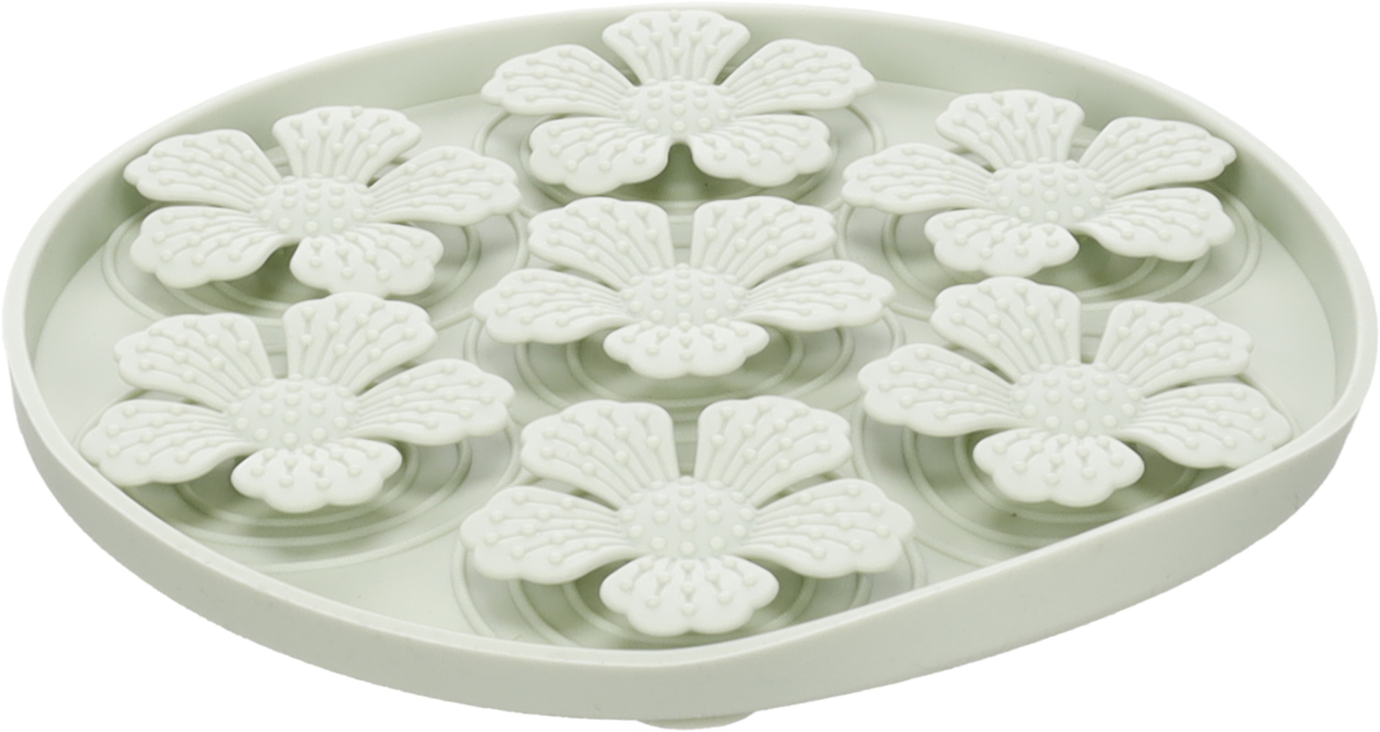 Flamingo Lick pad Fleur Round Light green