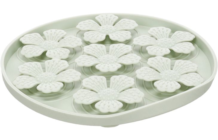 Flamingo Lick pad Fleur Round Light green