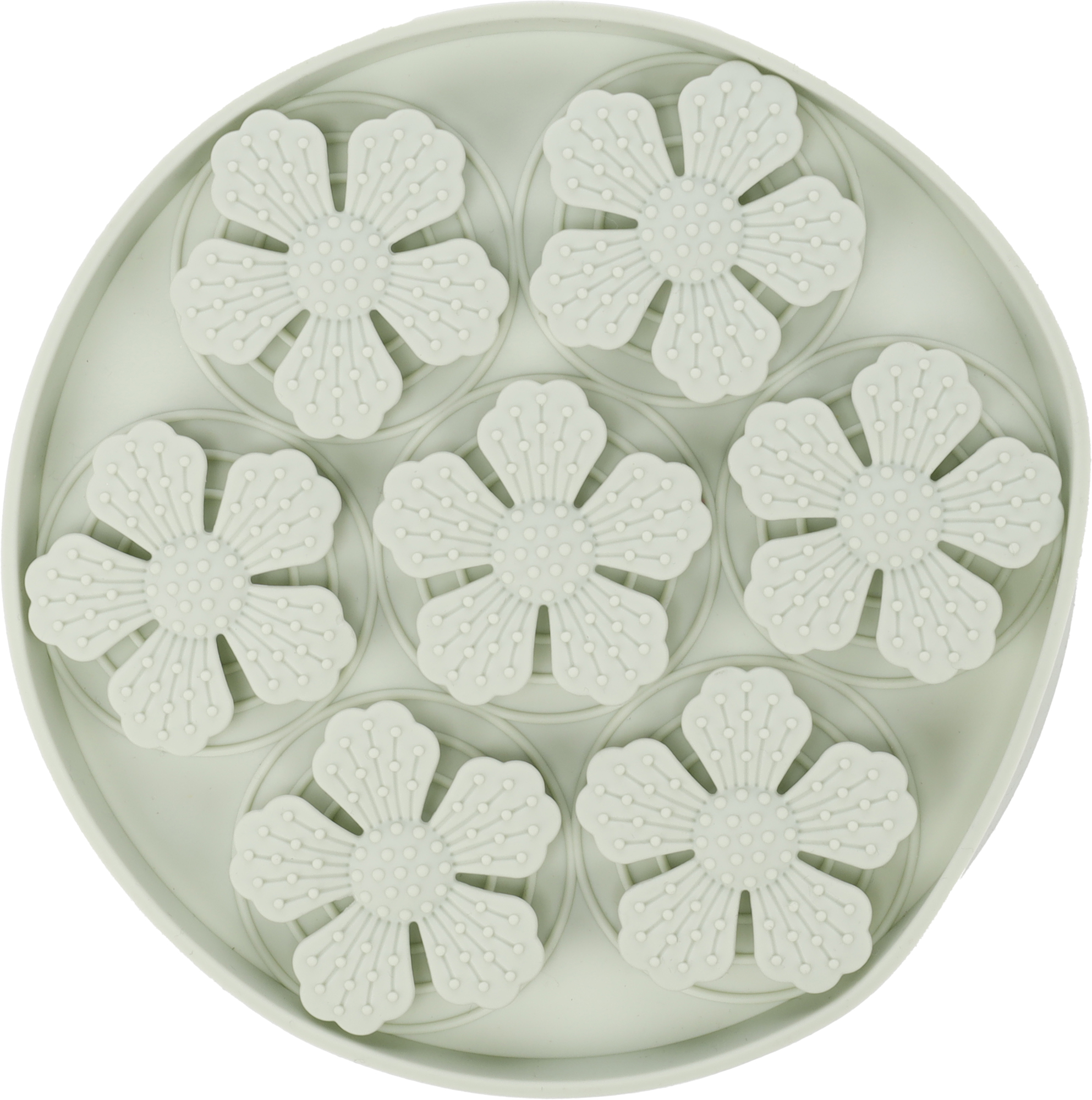 Flamingo Lick pad Fleur Round Light green