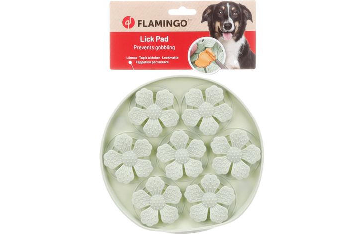 Flamingo Lick pad Fleur Round Light green