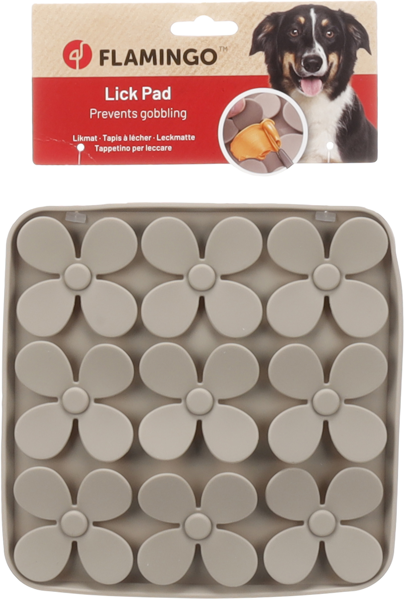 Flamingo Lick pad Klaver Square Taupe