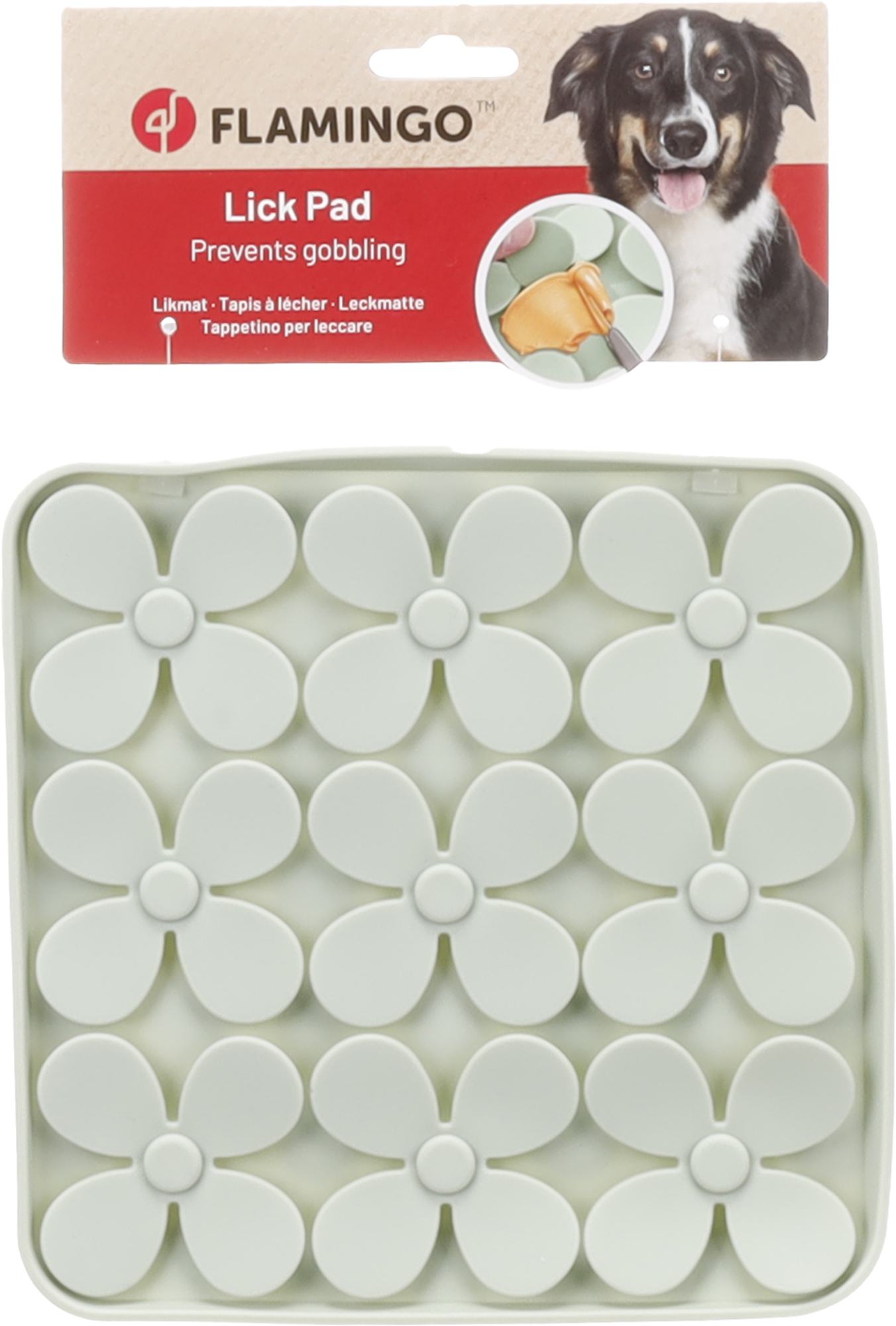 Flamingo Lick pad Klaver Square Light green