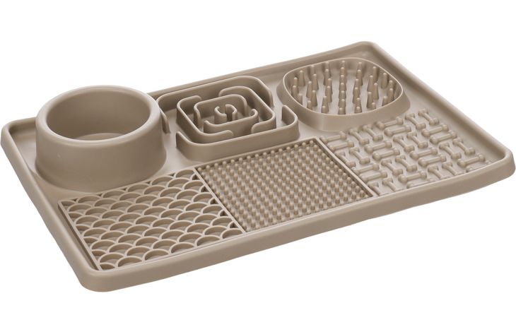 Flamingo Lick pad Pengu Rectangle Taupe