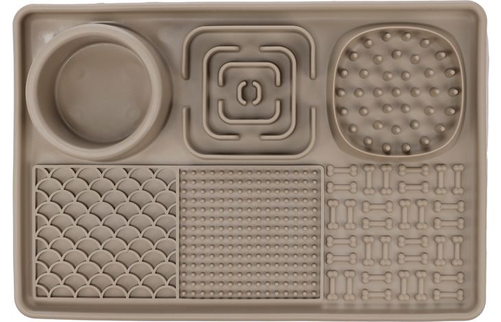 Flamingo Lick pad Pengu Rectangle Taupe