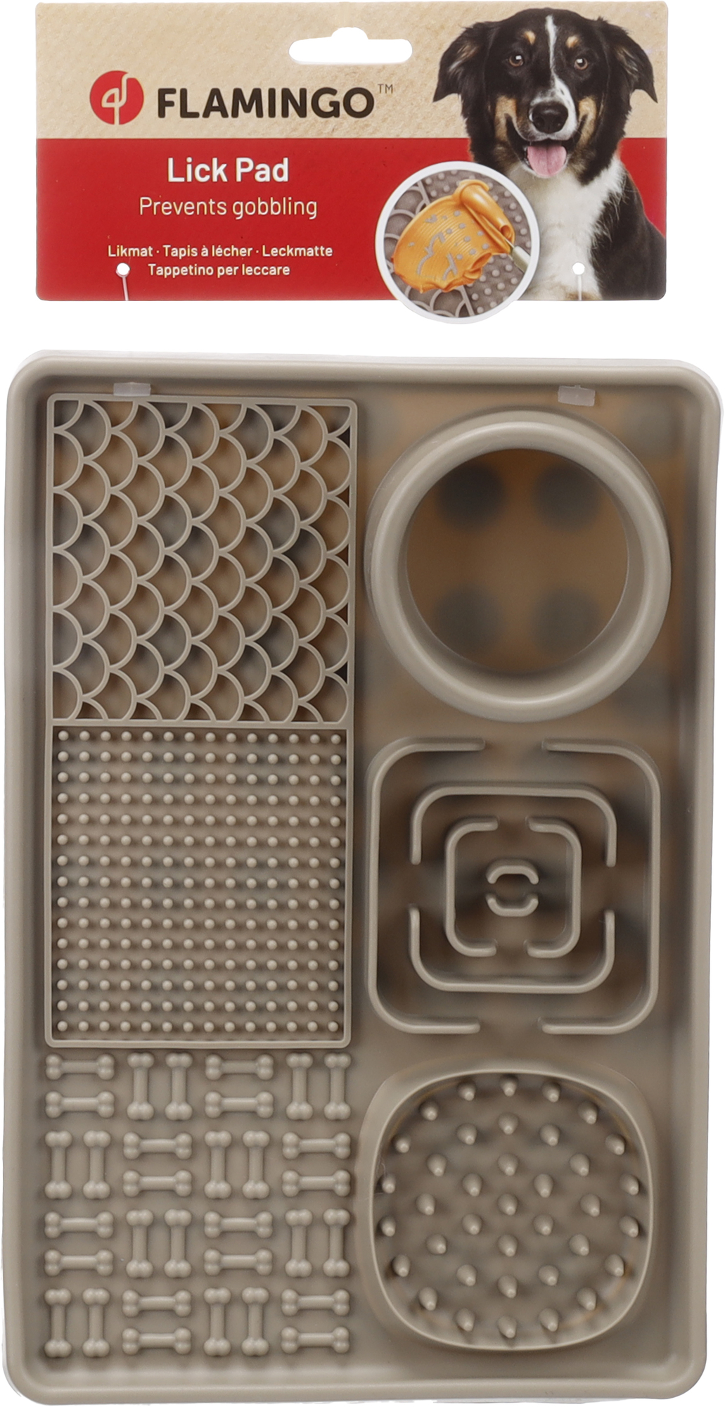 Flamingo Lick pad Pengu Rectangle Taupe