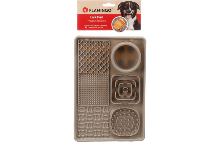 Flamingo Lick pad Pengu Rectangle Taupe