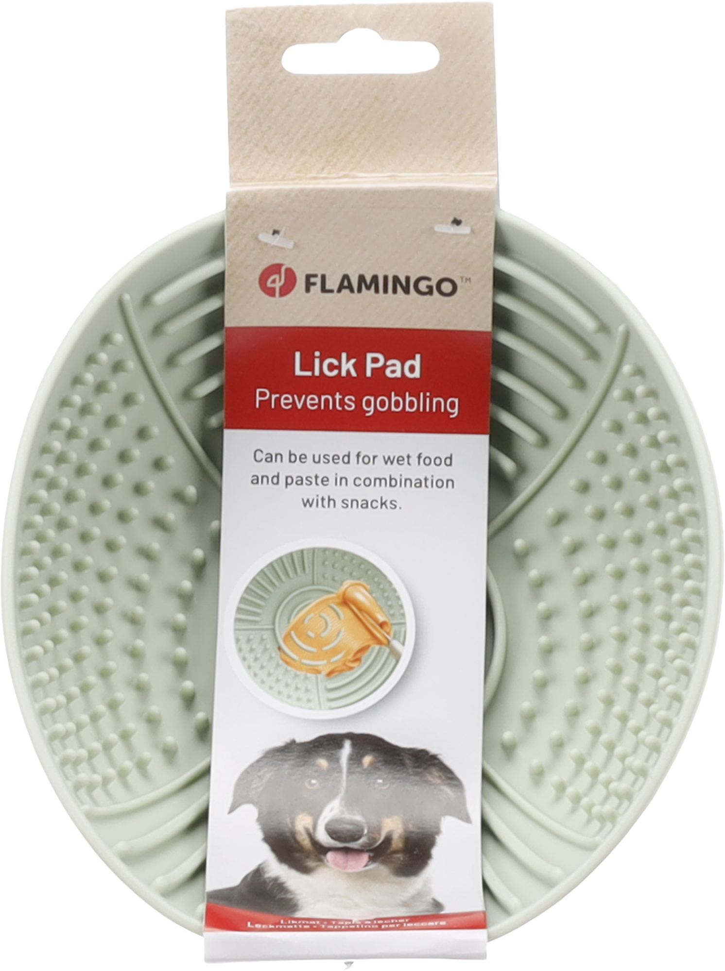 Flamingo Lick pad Laslo Round Light green