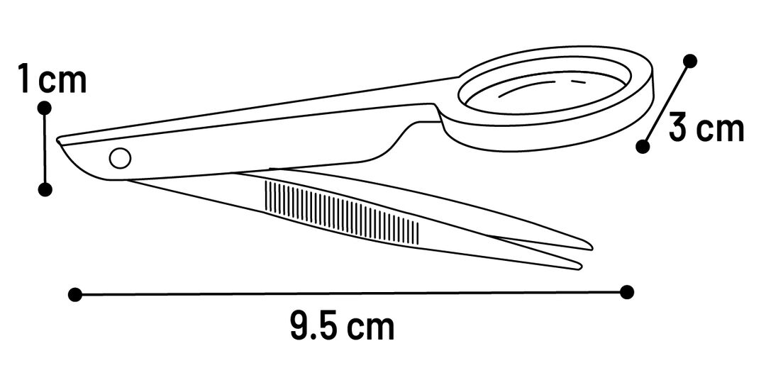 Flamingo Tweezers Lookie with magnifier