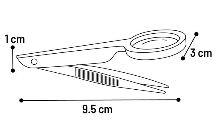 Flamingo Tweezers Lookie with magnifier