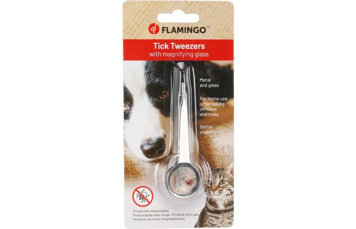 Flamingo Tweezers Lookie with magnifier