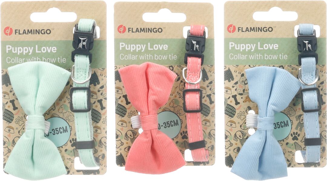 Flamingo Collar Puppy with bow tie Elfi Multiple colours