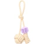 Jouet Joanie Corde à tirer & Balle nouée Twist avec balle Pourpre