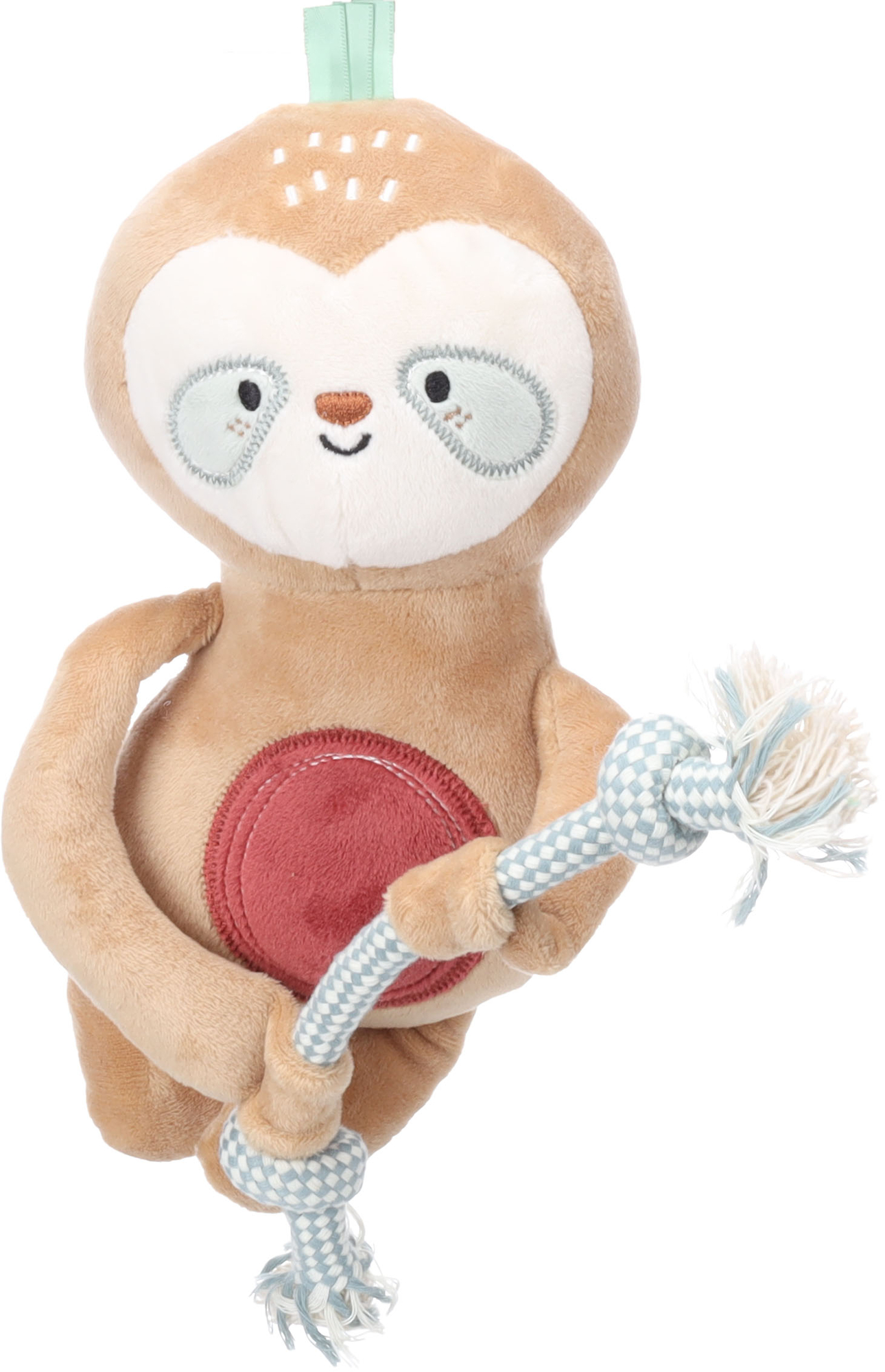 Flamingo Toy Puppy Phoebe Sloth with rope Brown