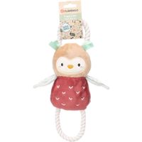Flamingo Speelgoed Puppy Phoebe Uil met touw Meerkleurig