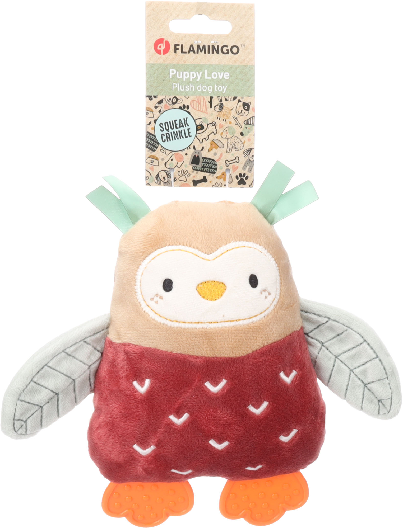 Flamingo Toy Puppy Phoebe Owl Mix