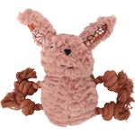 Toy Rozette Rabbit with rope Pink