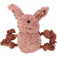 Flamingo Toy Rozette Rabbit with rope Pink