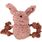 Toy Rozette Rabbit with rope Pink