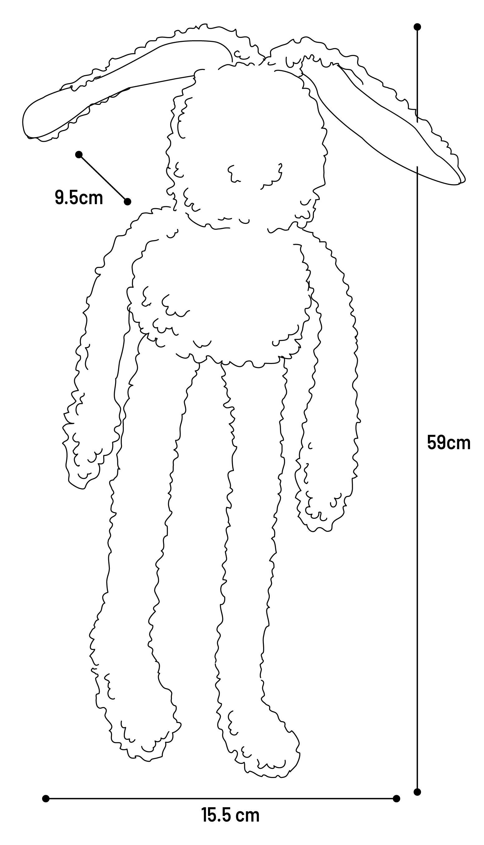 Flamingo Toy Rozette Rabbit Brown