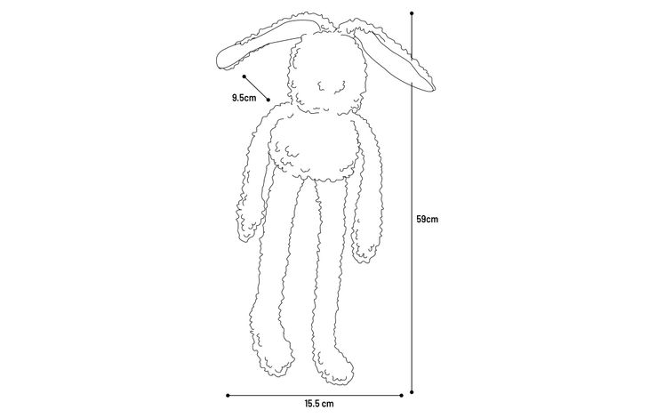 Flamingo Toy Rozette Rabbit Brown